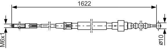 Cable, parking brake 1 987 477 167 - image 2