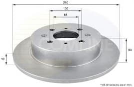 Brake disc, 1pcs REAR ADC0543 - image 2