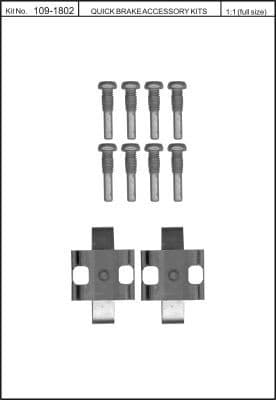 Brake pads accessory kit 109-1802 - image 3