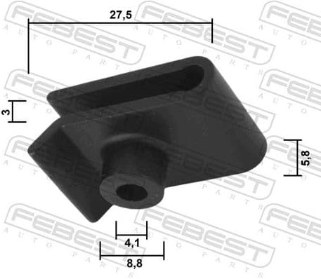 Clip, trim/protection strip 88570-072 - image 2