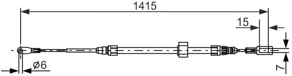 Cable Pull, parking brake 1 987 477 856 - image 2