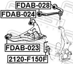 Mounting, control/trailing arm FDAB-024 - image 2