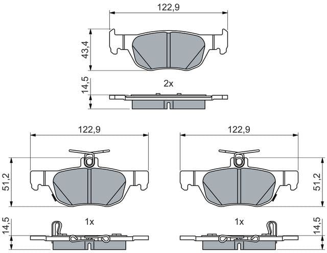 Brake Pad Set, disc brake 0 986 460 027 - image 6