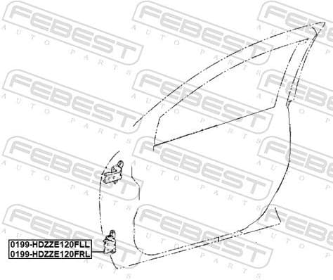Door Hinge 0199-HDZZE120FLL - image 2