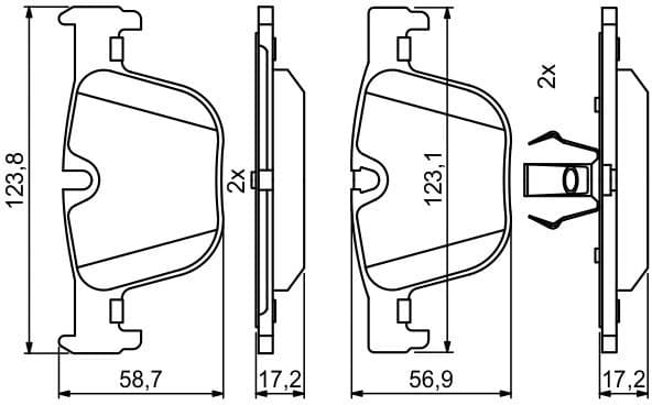 Brake Pad Set, disc brake 0986494786 - image 8