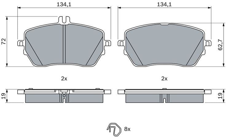 Brake Pad Set, disc brake 0 986 424 887 - image 2