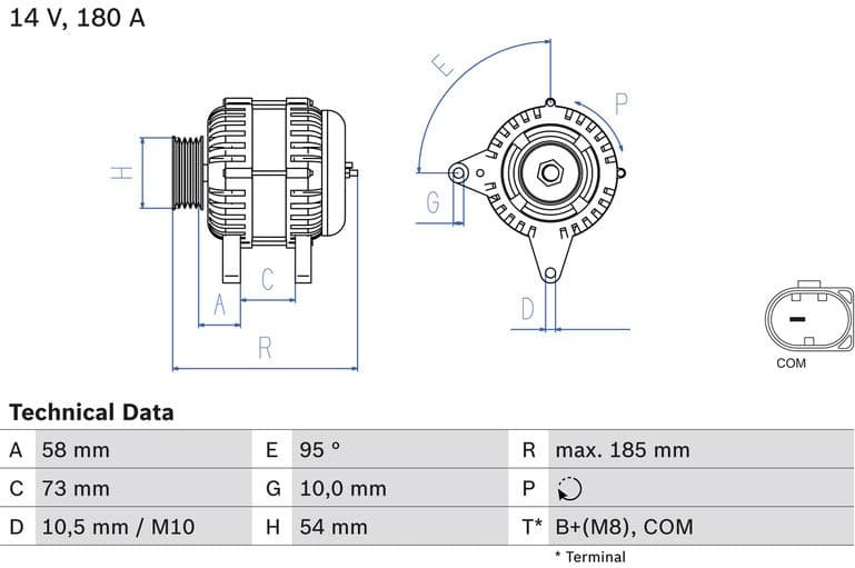 Alternator 0986082850 - image 3