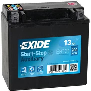 Akumuliatorius EXIDE EK131 13Ah 200A Papildoma baterija Auxiliary Start-Stop