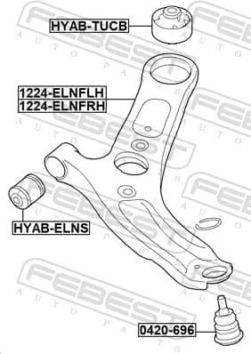 Control/Trailing Arm, wheel suspension 1224-ELNFLH - image 2