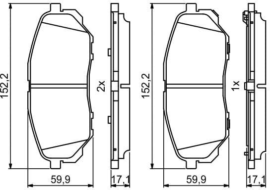 Brake Pad Set, disc brake 0986494827 - image 8