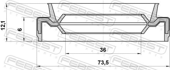 Shaft Seal, differential 95EAW-38730613X - image 2