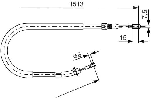 Cable Pull, parking brake 1 987 477 852 - image 2