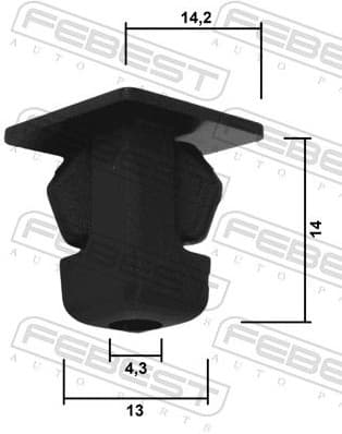 Clip, trim/protection strip 88570-126 - image 2