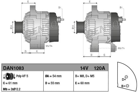 Alternator DAN1083 - image 3