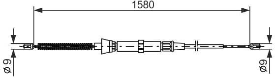 Cable Pull, parking brake 1987477806 - image 2