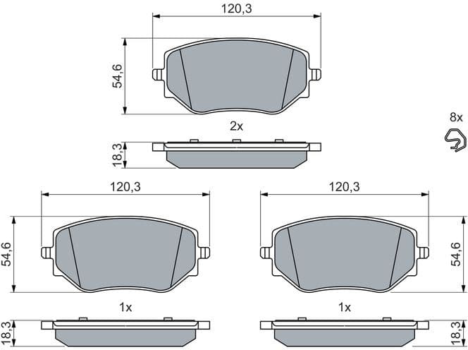Brake Pad Set, disc brake 0 986 460 063 - image 10