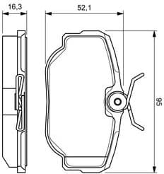 Brake Pad Set, disc brake 0986424564 - image 8