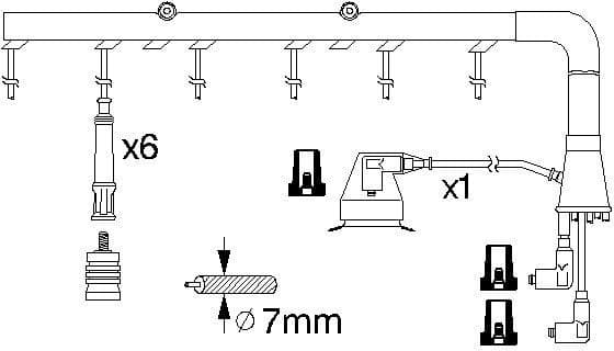 Ignition Cable Kit 0986356322 - image 10