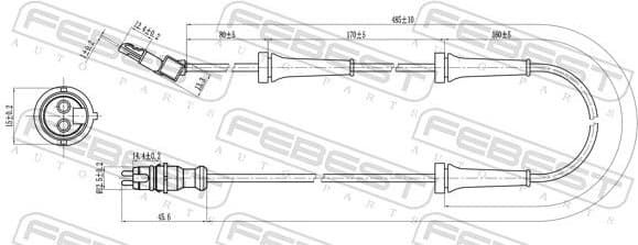 Sensor, wheel speed 24606-010 - image 2