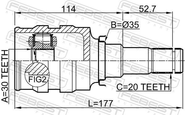 Joint Kit, drive shaft 0111-ZRE142 - image 2