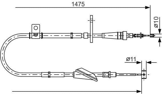 Cable Pull, parking brake 1 987 482 211 - image 2