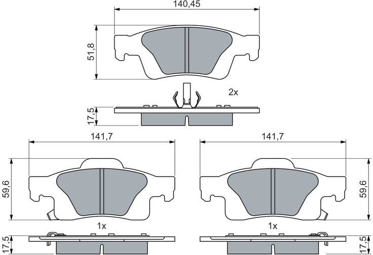 Brake Pad Set, disc brake 0 986 460 081 - image 6