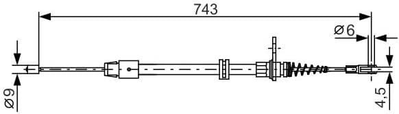 Cable Pull, parking brake 1 987 482 329 - image 2