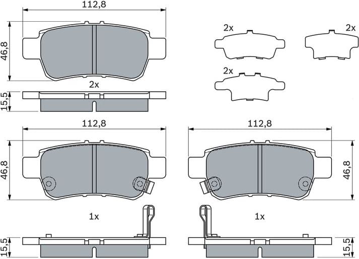 Brake Pad Set, disc brake 0986494964 - image 14