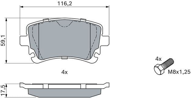 Brake Pad Set, disc brake 0986494889 - image 13
