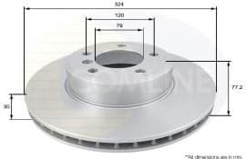 Brake disc, 1pcs FRONT ADC1738V - image 2