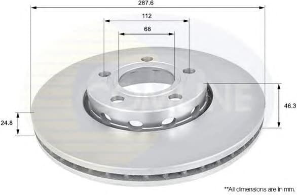 Brake disc, 1pcs FRONT ADC1417V - image 3