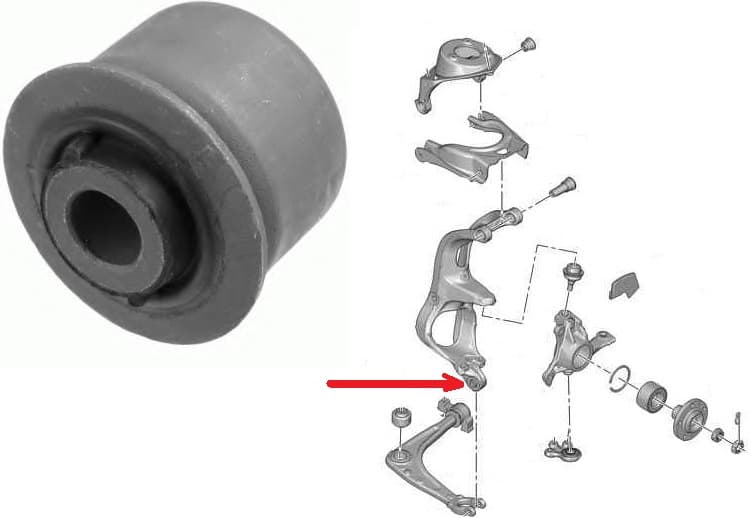 Silentblock front axle 36981 01