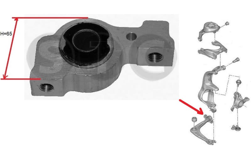 Silentblock front axle T404957 - image 2