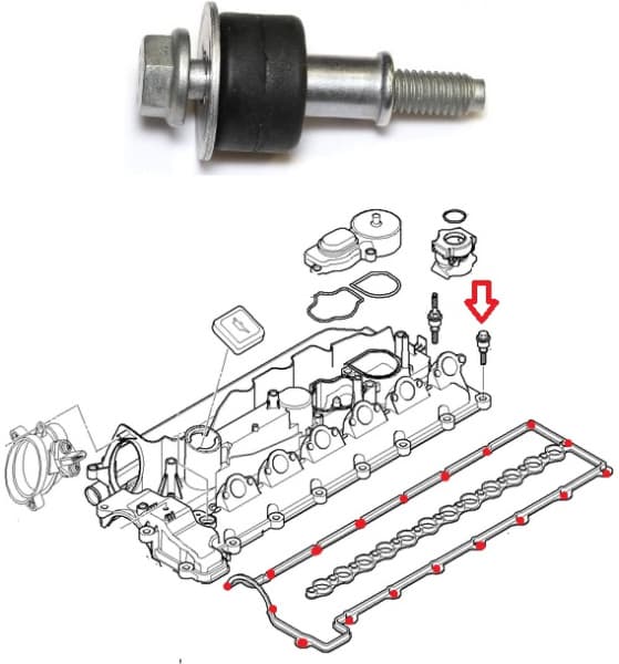 Bolt cylinder head cover 122.682