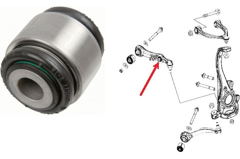 Silentblock front axle 38953 01