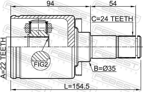 Joint Kit, drive shaft 4211-P3M - image 2
