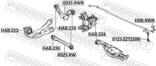 Mounting, stabiliser bar HSB-RWR - image 2