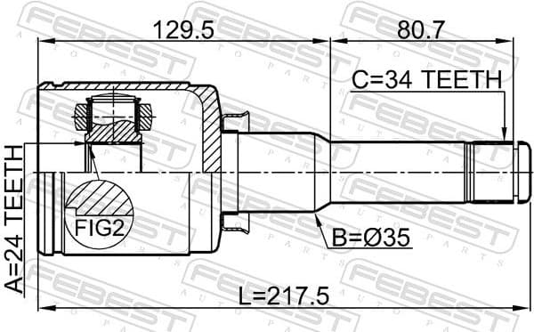 Joint Kit, drive shaft 1811-MOKKALH - image 2