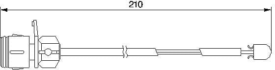 Warning Contact, brake pad wear 1 987 474 938 - image 6