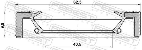 Shaft Seal, transfer case 95GAY-42621010C - image 2