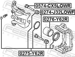 Piston, brake caliper 0276-Y62R - image 2