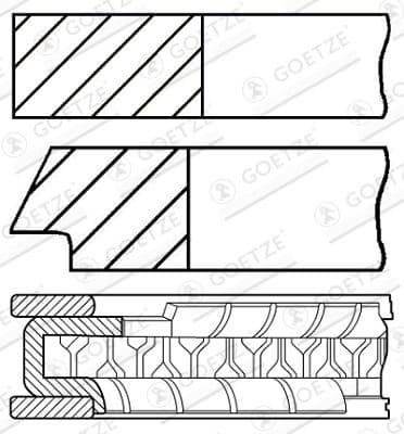 Piston Ring Set 08-441000-10 - image 2