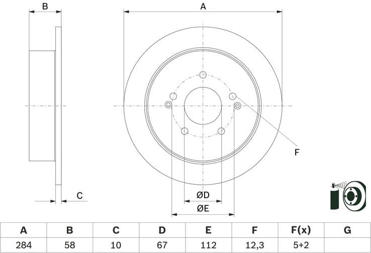 Brake Disc 0 986 479 H16 - image 2