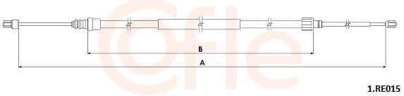 Cable Pull, parking brake 92.1.RE015