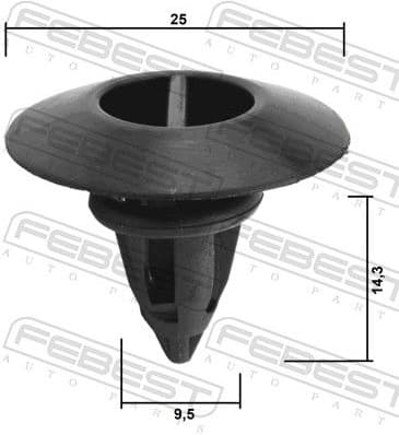 Clip, trim/protection strip 88570-179 - image 2