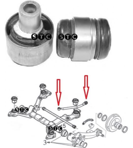 Silentblock rear axle T405609