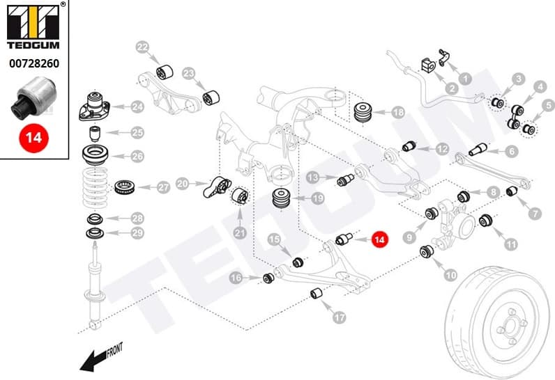 Silentblock front axle 00728260 - image 3