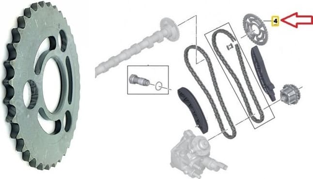 Camshaft gear sprocket 11318509927 - image 3