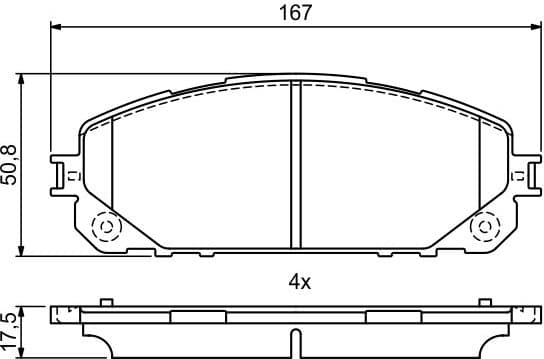 Brake Pad Set, disc brake 0986495404 - image 2