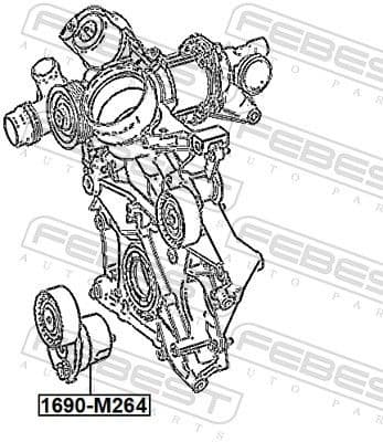 Belt Tensioner, V-ribbed belt 1690-M264 - image 2